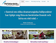 Tablet Screenshot of forfattarskola.se